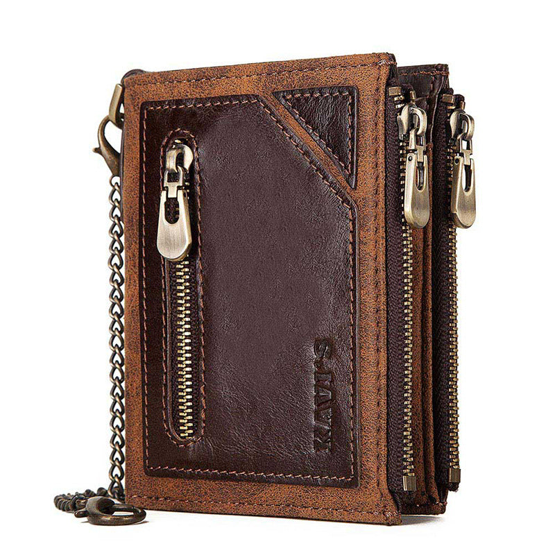 Men's Wallet - Anti-theft Swiping, Leather Wallet Multifunctional