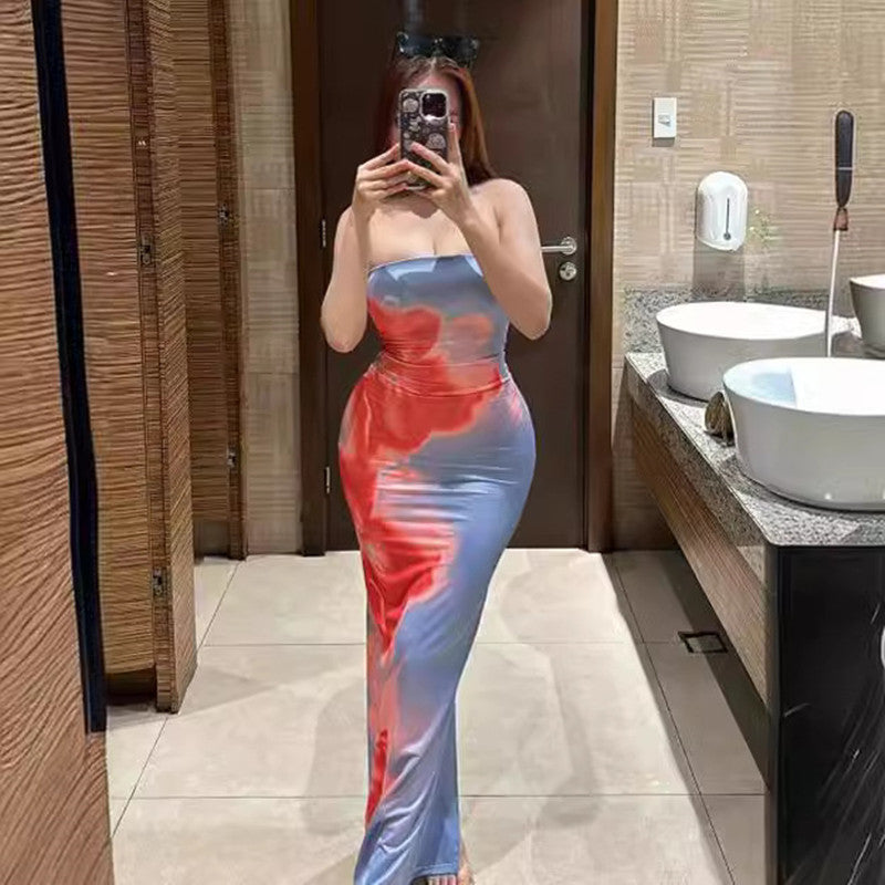 🌟 Slim Slit Tube Long Dress – Sexy Summer Party & Beach Dress for Women | Trendy, Comfortable & Eye-Catching