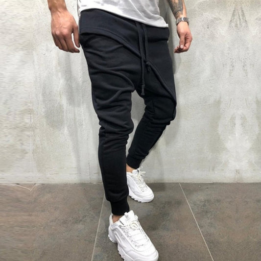 Jogging Hip Hop Slim Casual Sports Drawstring Pants for Men