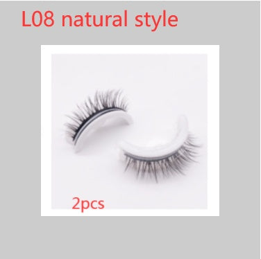 Reusable 3D Mink Lashes - Natural False Eyelashes Self Adhesive Glue Free Makeup Eyelash