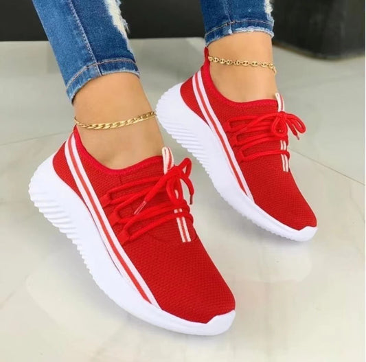 Stripe Sneakers For Women's Sports Shoes