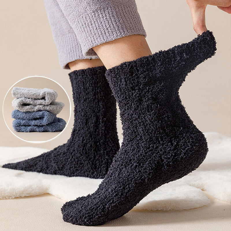 Winter Warm Fuzzy Coral Fleece Socks - Women Men Velvet Thickened Home Sleepping Floor Socks