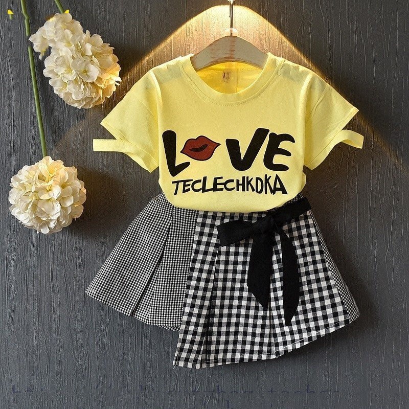 Adorable Girls Clothing Sets - Summer T Shirts & skirt Clothes