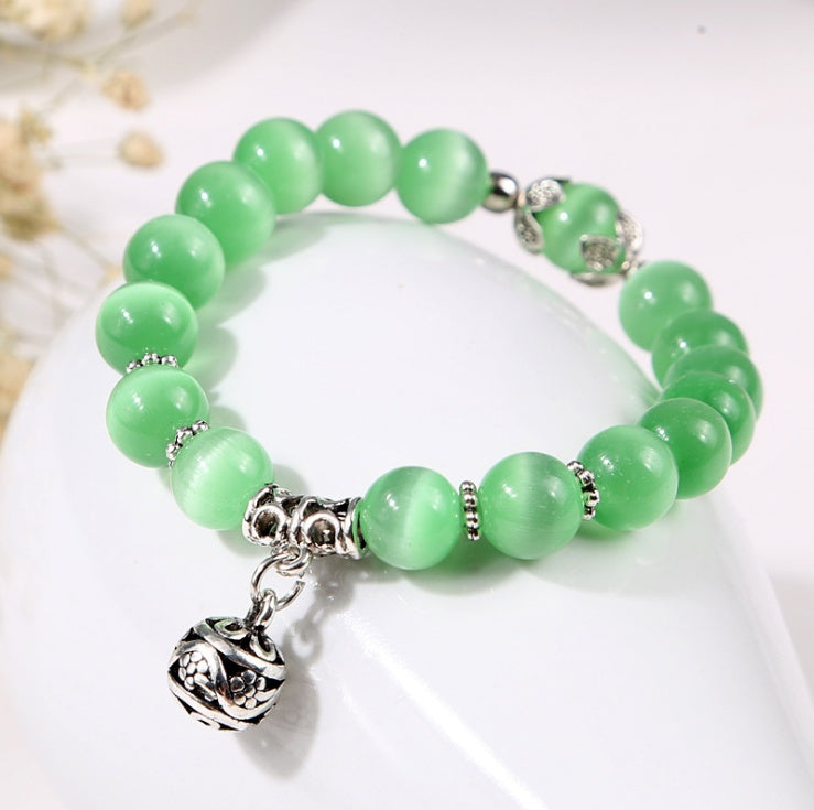 Natural Opal Crystal  Beads Bracelets - Vintage Beaded Bracelet for women
