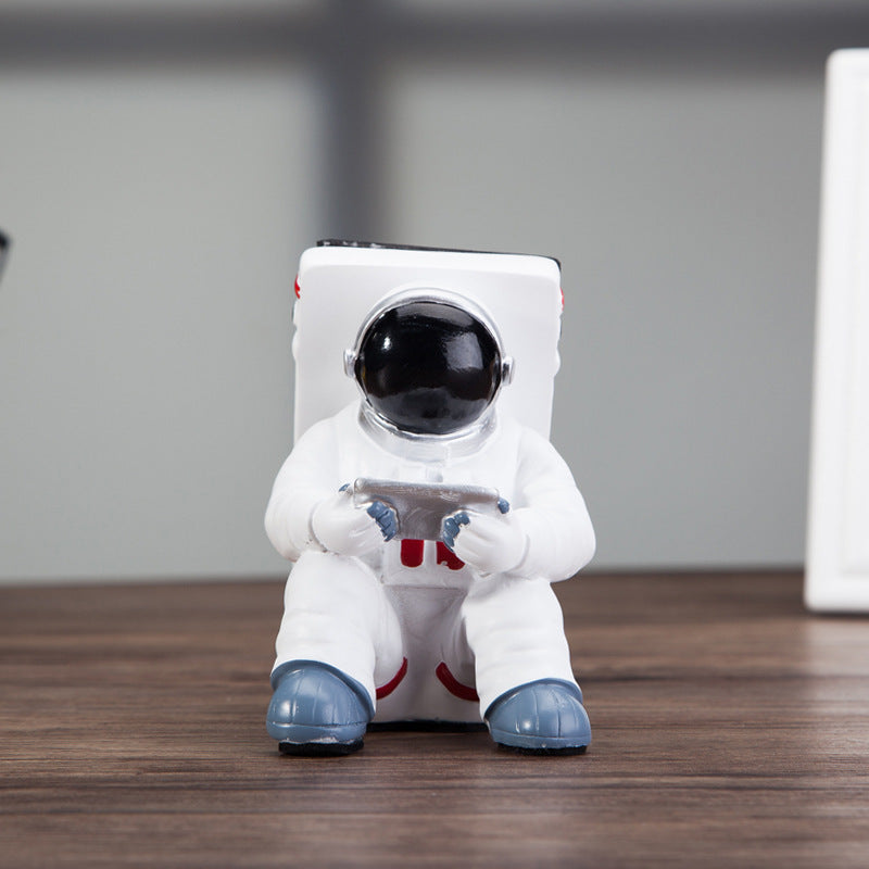 Simple Astronaut Mobile Phone Stand - Student Desktop Holder Cute Spaceman Cell Phone Holder Creative Gift Small Desk Decoration