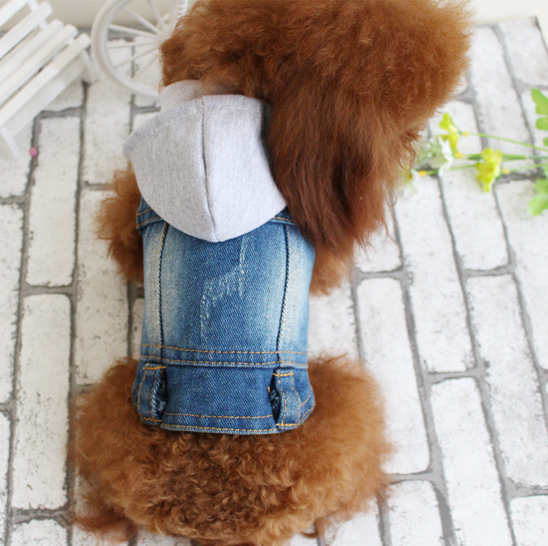 Designer Dog Denim Jacket – Stylish Spring Puppy Jeans Vest for Small Dogs & Cats