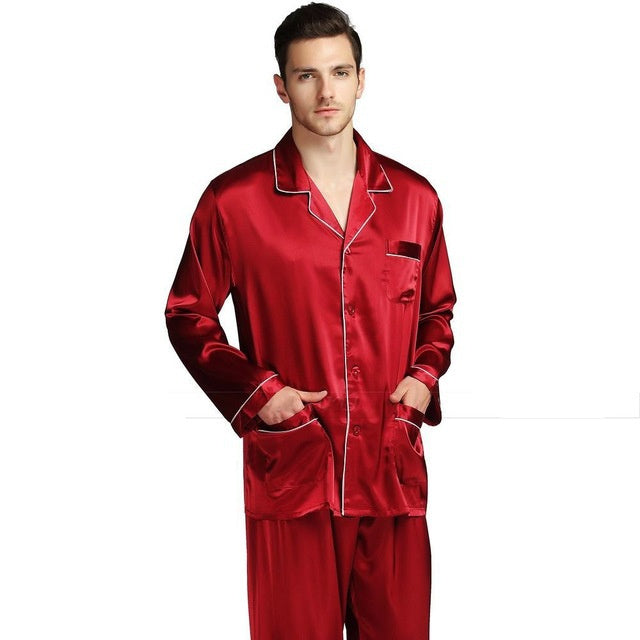 Men's Silk Satin Pajamas