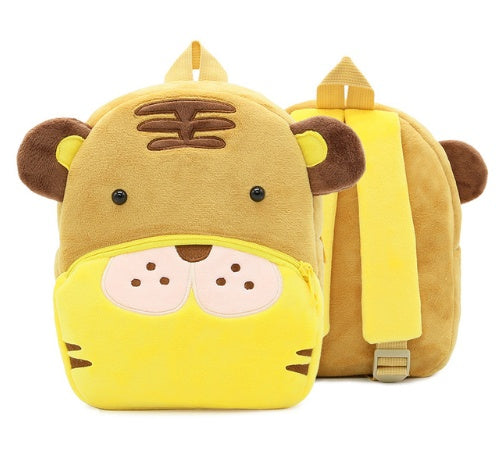 Children School Backpack - Cartoon Rainbow Design, Soft Plush Material For Toddler, Baby Girls Kindergarten Kids School Bags