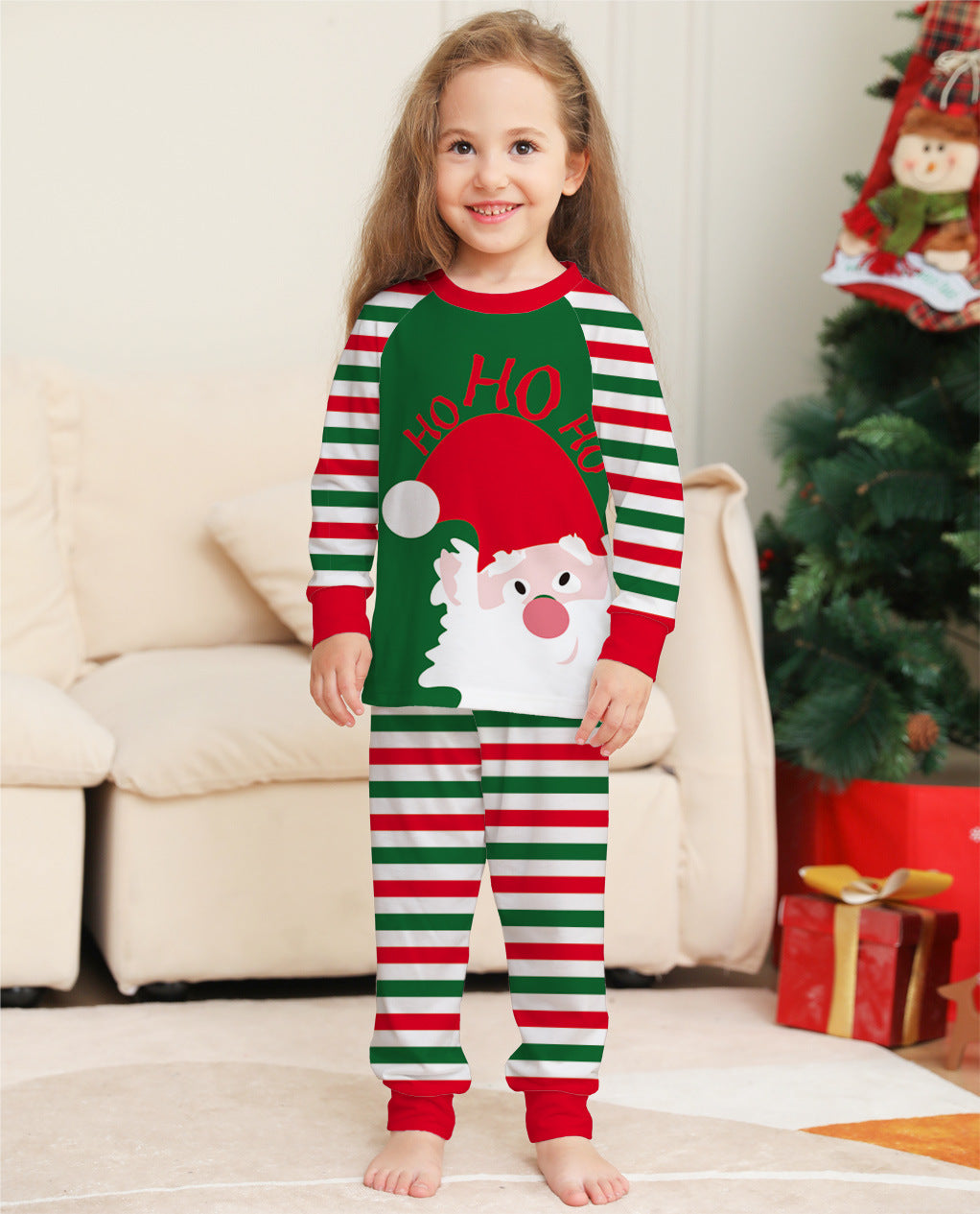 Christmas Family Pajamas Matching Sets - Red Stripe Xmas Holiday Sleepwear Jammies Long Sleeve PJs Outfits