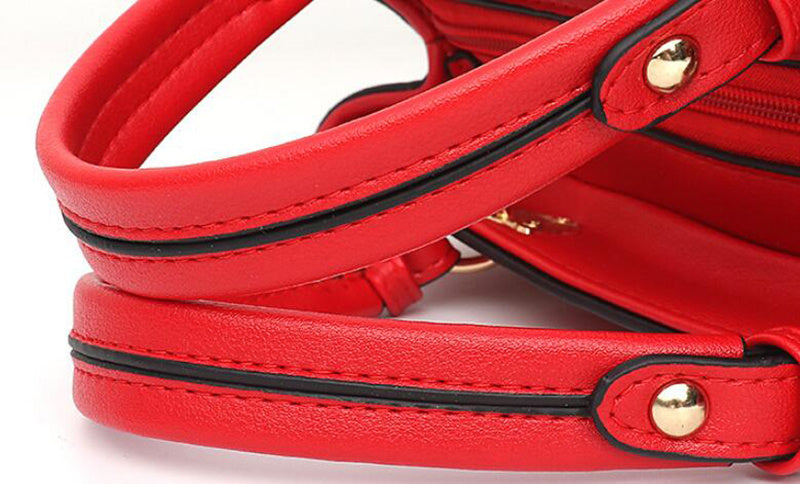 Women Hairball Ornaments - Totes Patchwork Handbag