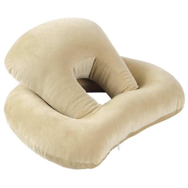 U-Shaped Desk Nap Pillow - Neck Supporter Seat Cushion Headrest Travel Neck Pillow With Arm Rest
