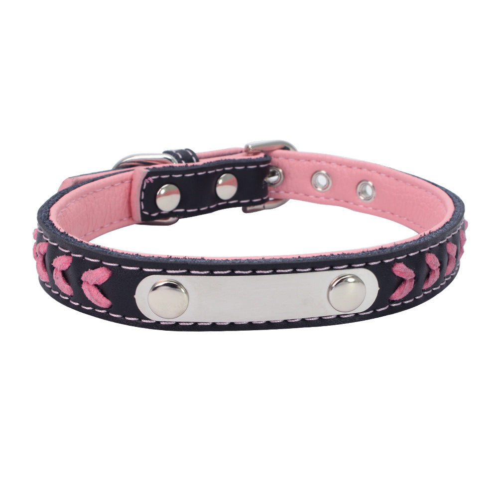 Stainless Steel Iron Dog Collar with Personalized Laser Engraving – Style Meets Security!