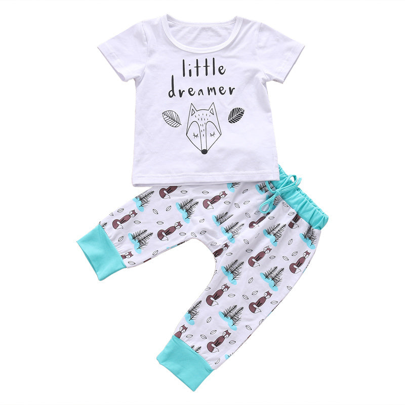 Adorable Newborn Baby Outfit Set – Soft, Stylish & Comfy!  Newborn Baby Clothes Set T-shirt Tops Pants Little Boys and Girls Outfits - JumoShop