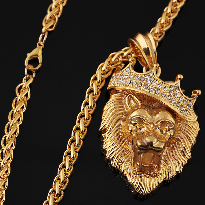 Hip-hop Luminous Necklaces - Men Unisex Gold-Plated Hip-hop Luminous Pendant