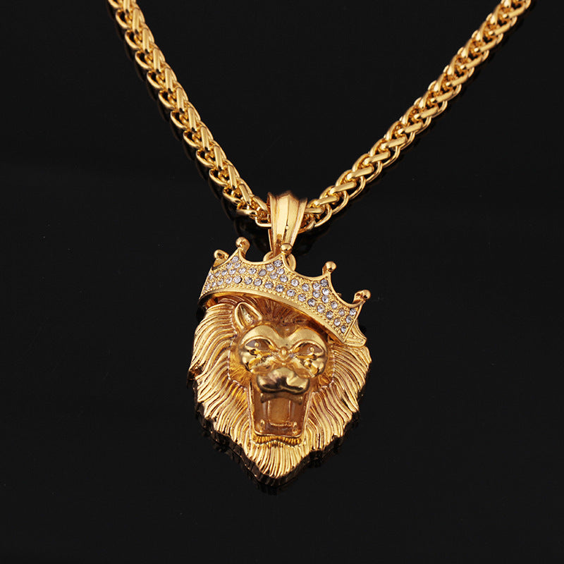 Hip-hop Luminous Necklaces - Men Unisex Gold-Plated Hip-hop Luminous Pendant