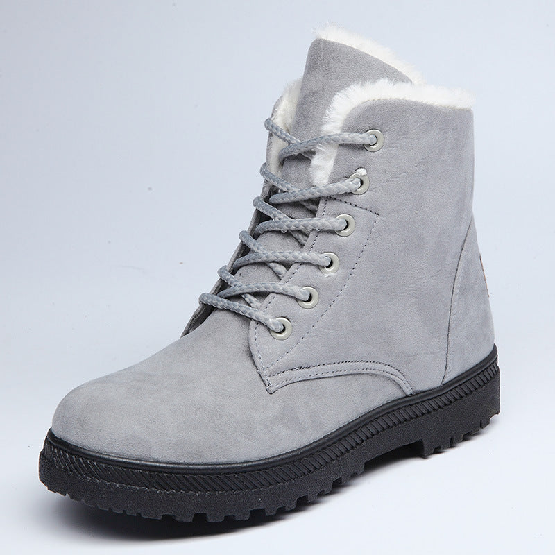 Winter Snow Boots With Warm Plush - Ankle Boots For Women Shoes