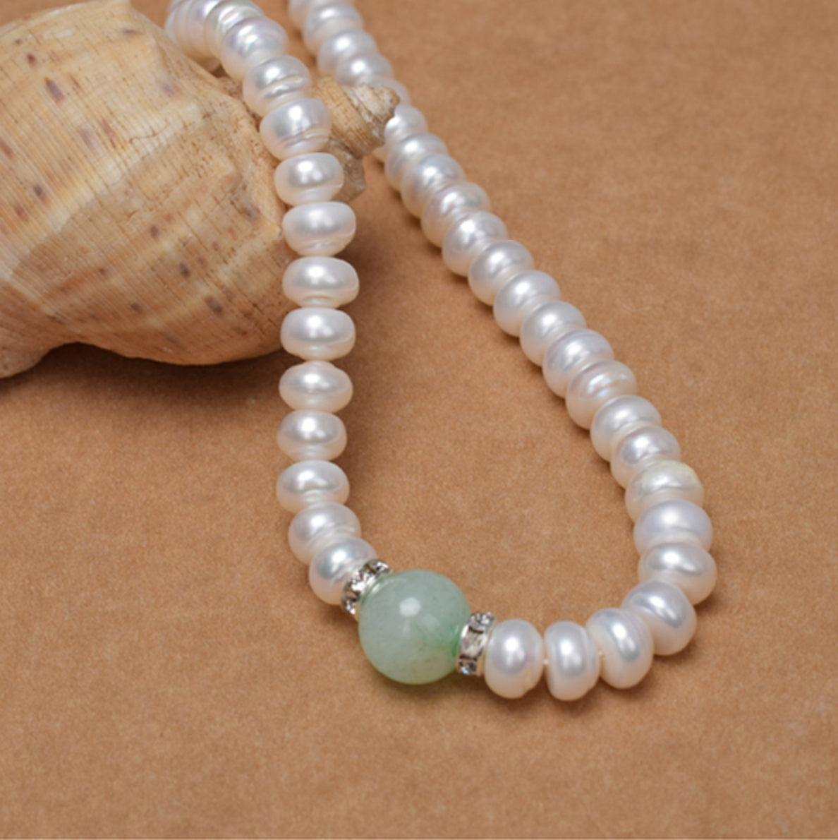 Plump White Natural Pearl Necklace