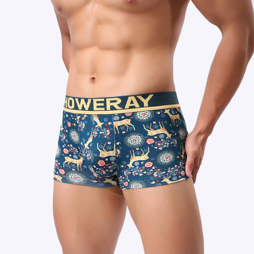 Mid Waist Boxer Pants - Men Panties Men