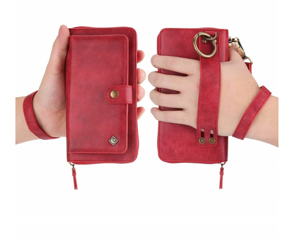New Multi-function Mobile Phone Case - Phone Shell Zipper Wallet Set Car Function Phone Case