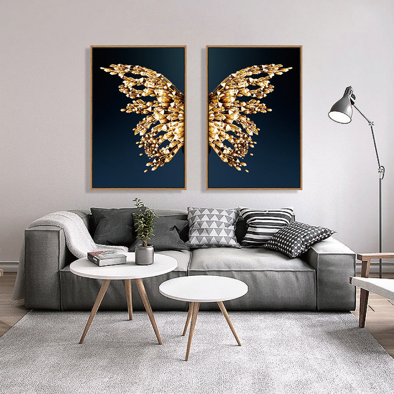 π¦ Golden Butterfly Wings Decorative Painting β Elegant Matte Wall Art