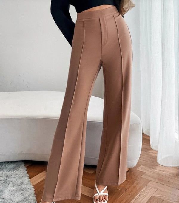 Loose Straight Pants - Women High Waist Casual Trousers