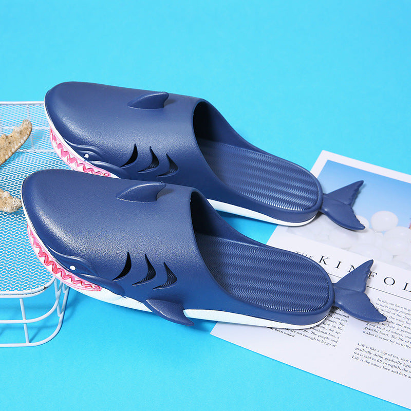 Shark Slippers Beach Shoes -- Flat Slippers Women Men