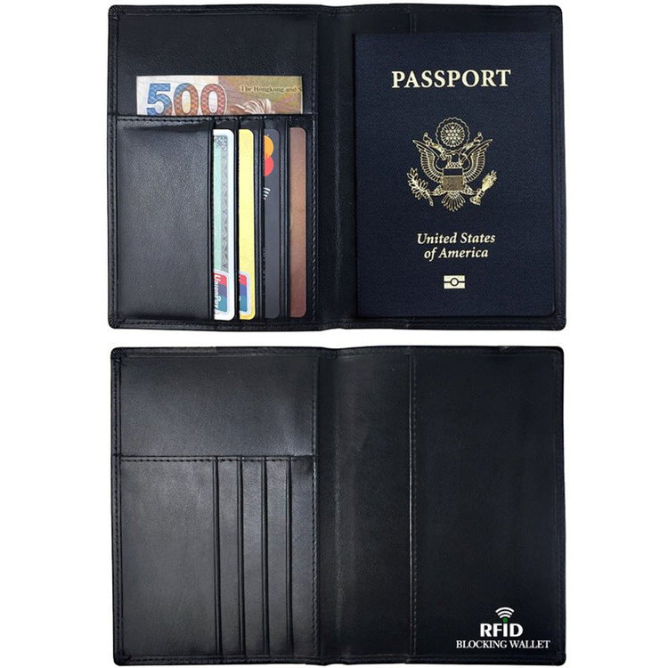 Antimagnetic Passport Holder Leather ID Case