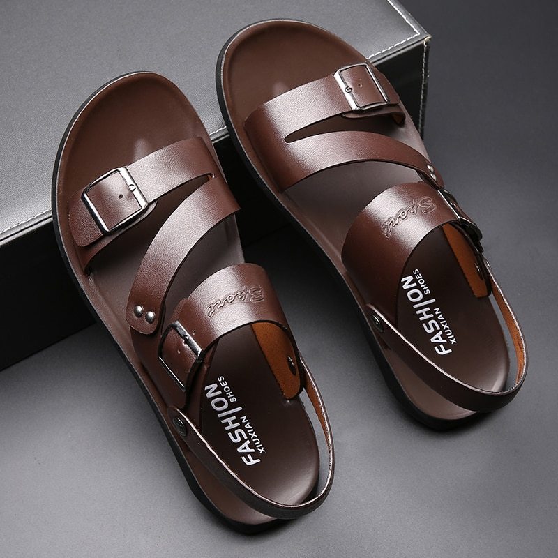 Men's Leather Sandals and Slippers