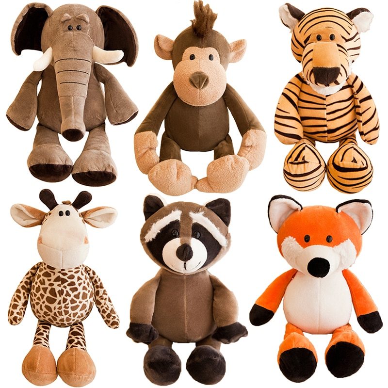Adorable Jungle Animal Plushies - Soft & Cuddly 25cm Companions