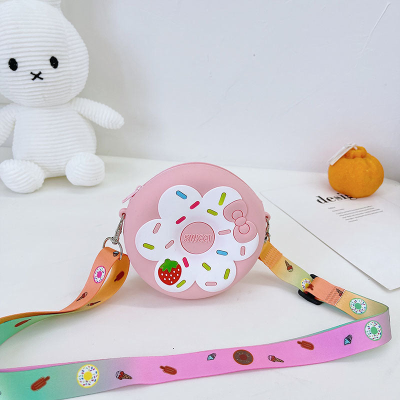 Silicone Portable Crossbody Bags - Fruit Donut Shoulder Bag