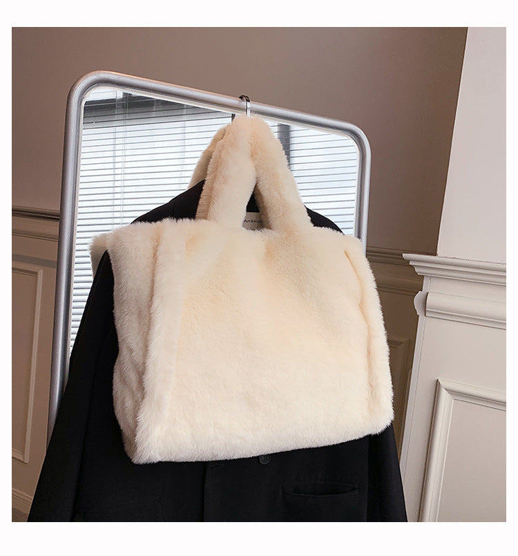 Winter Bags Chain Plush Handbag -- Totes Women Shoulder Bag