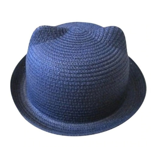 Cute Cat Ear Summer Hat -  Korean Style Straw Summer hat