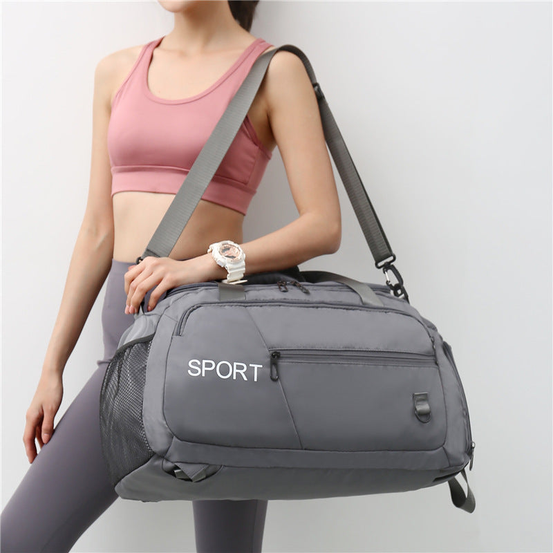 Luggage Bags For Women - Handbag Oxford Men's Fitness Gym Shoulder Bag Waterproof Sports Travel Backpack With Shoes Compartment
