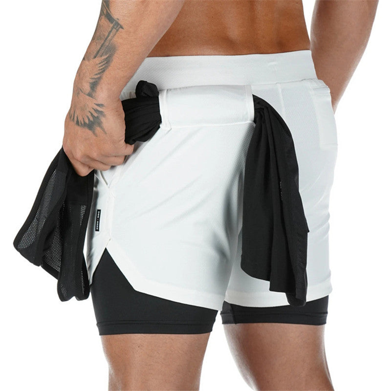 Summer Running Shorts - Men 2 in-1 Shorts