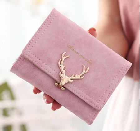 Korean Fashion Frosted Deer Woman Bag - Multi Card Holding Bag Coin Purse