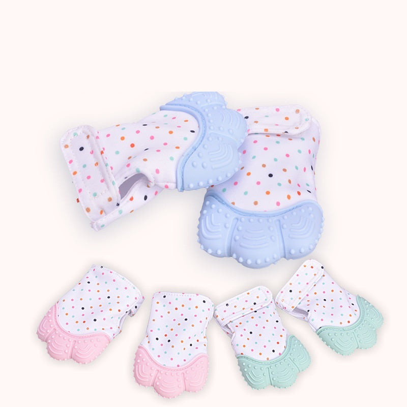 Baby Teether Anti-Bite Silicone Molar Gloves - children's sound toys