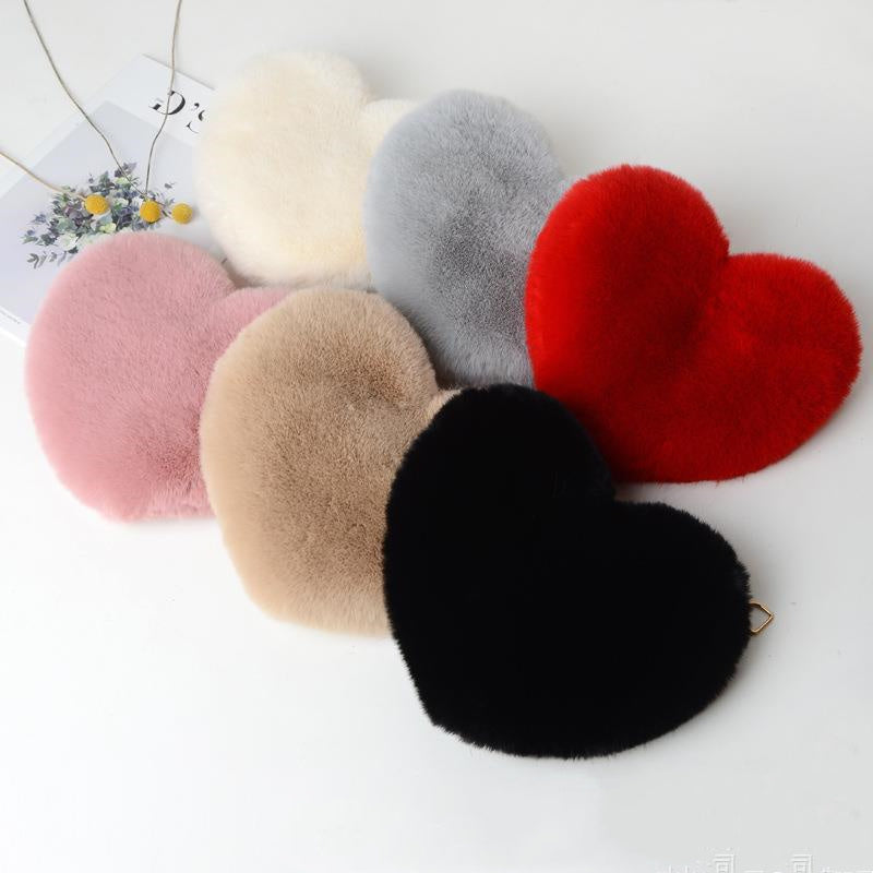 Love Bags For Women - Plush Chain Shoulder Bags Valentine's Day Party Bag