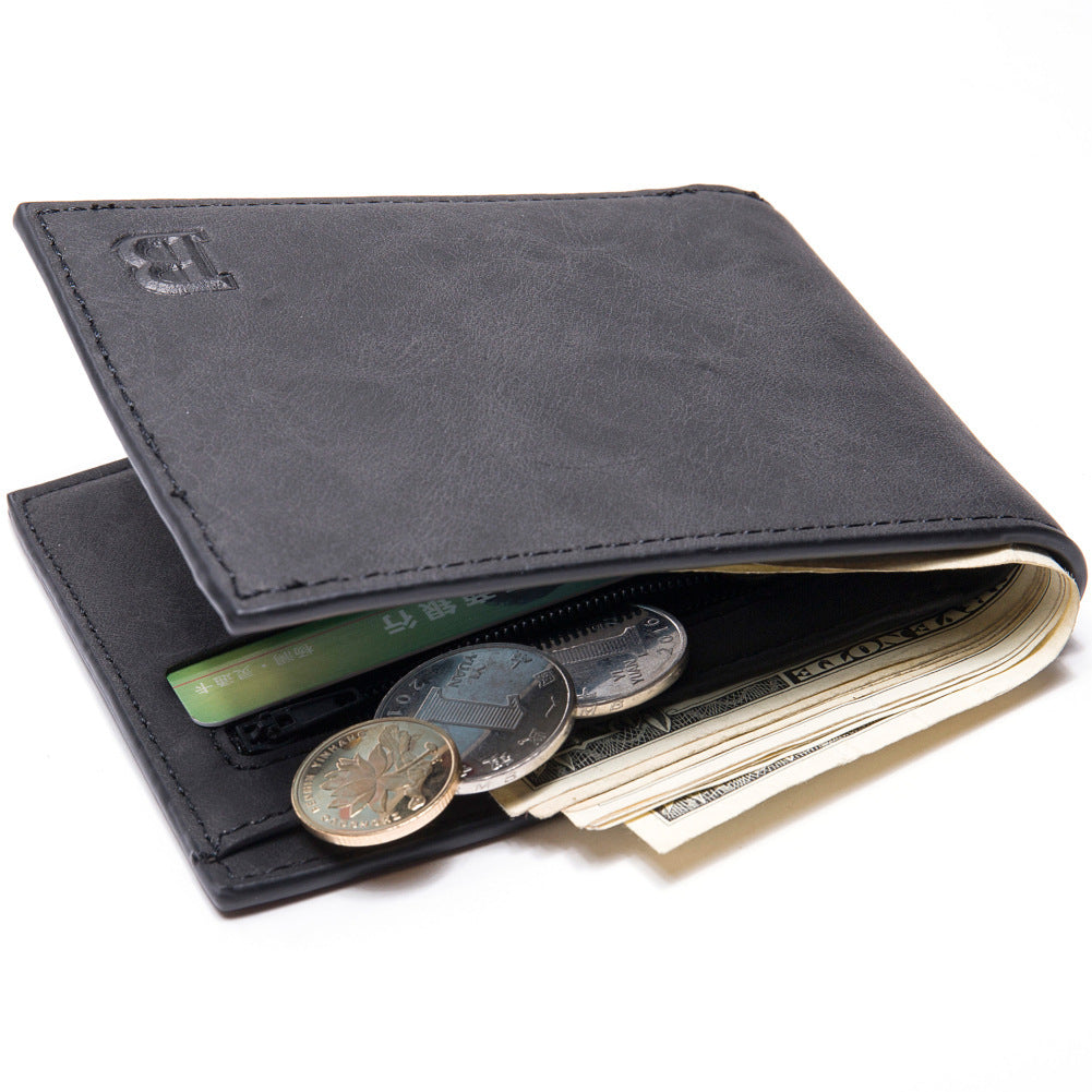 Men's Wallet with Coin Bag Zipper
