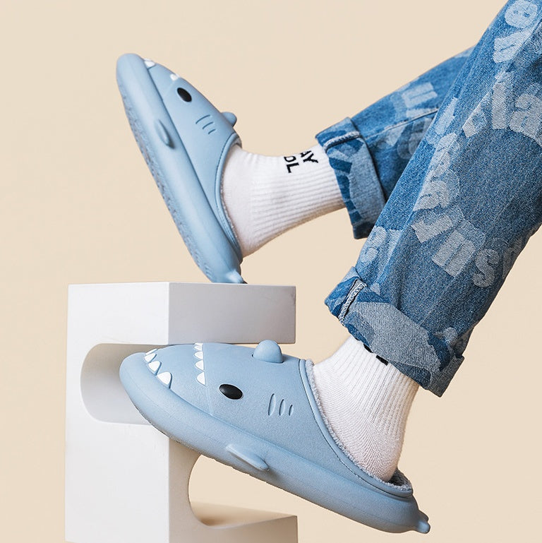 Cartoon Shark Home Slippers