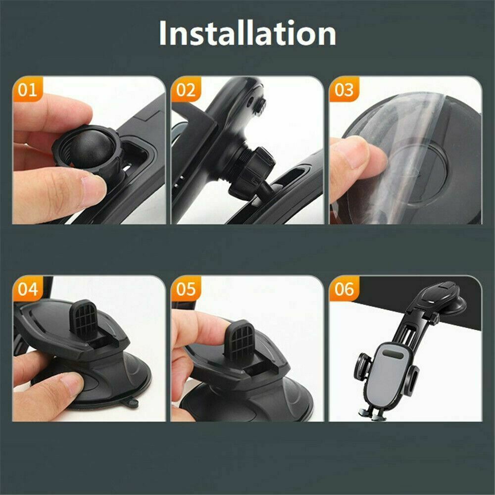 360 Rotatable Phone Mount Holder - Car Dashboard Gravity Adjustable