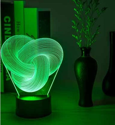 Twist Abstract LED 3D Night Light Touch - Colorful Acrylic 3D Table Lamp Decoration Lighting Baby Sleeping Mood Lamp Best Gift