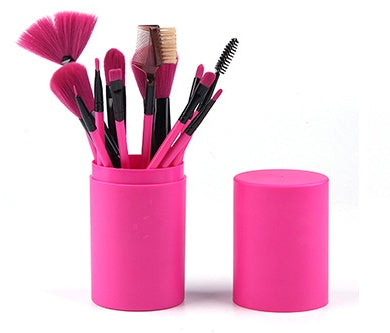 12pcs Makeup Brush Set - Blush Eyeshadow Eyelash Highlighter Makeup Brush