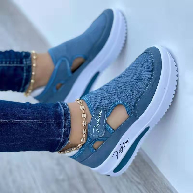 Women's Sneakers - Summer New Ladies Casual Low Wedge, Breathable Non-Slip Comfort Female Sport Shoes, Mesh Shoes Fashion Style