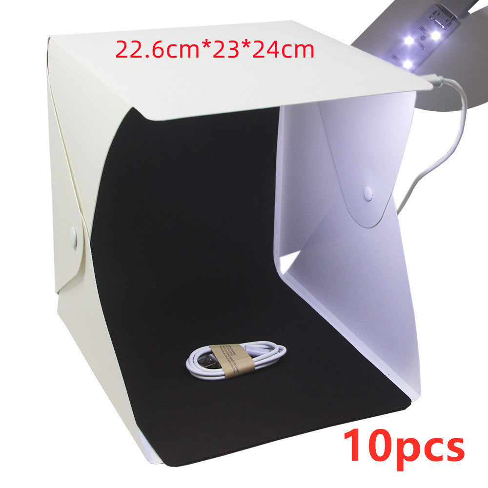 20cm Folding Professional Photo Studio - Simple LED Small Light Box