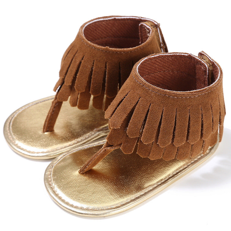 Retro Tassel Flannel Sandals - Summer New Girls Sandals