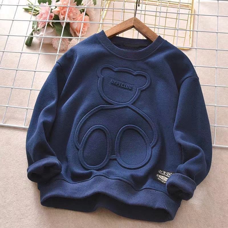 Long Sleeved T Shirt - Children Plus Velvet Bottoming Shirt