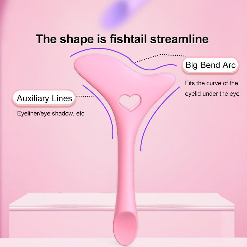 Silicone Eyeliner Stencil Wing Tip Mascara Drawing Lipstick Aid Face Cream Applicator For Beginners Makeup Tool Eyeliner Stencils Silicone Winged Tip Eyeliner Aid Eyebrow Pencil Stencil Reusable - JumoShop