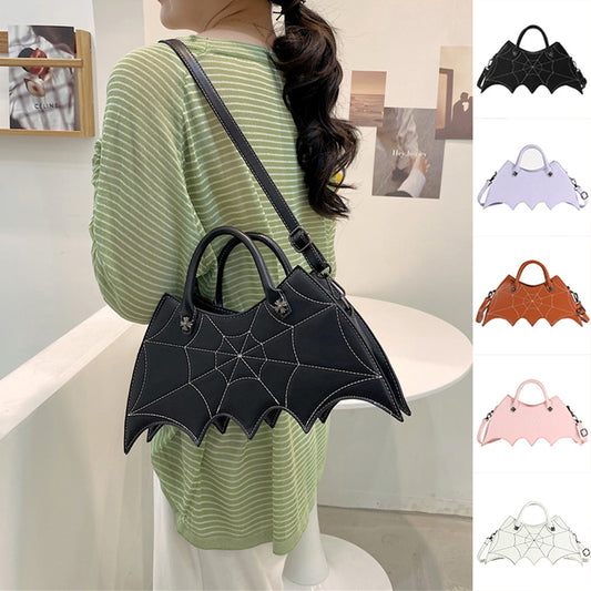 Halloween Spider Web Shape Shoulder Bags - Personality Batgirl Tide Pu Handbags fashion Messenger Crossbody Bag