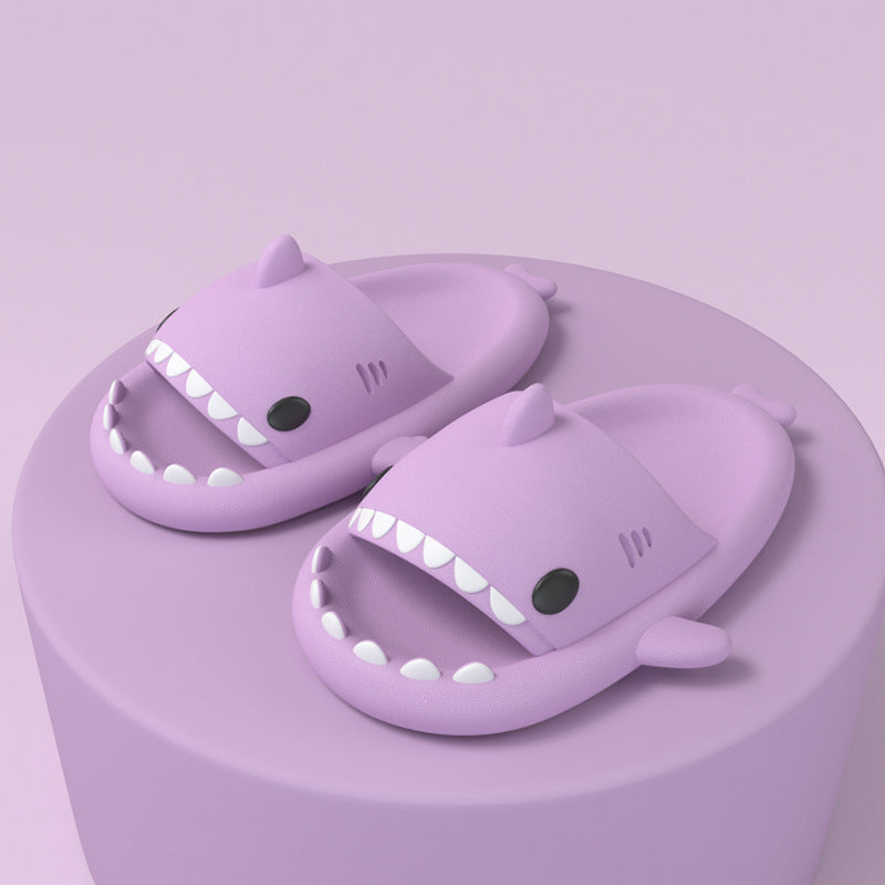 Adult's Slippers Indoor - Outdoor Funny Shark Cartoon
