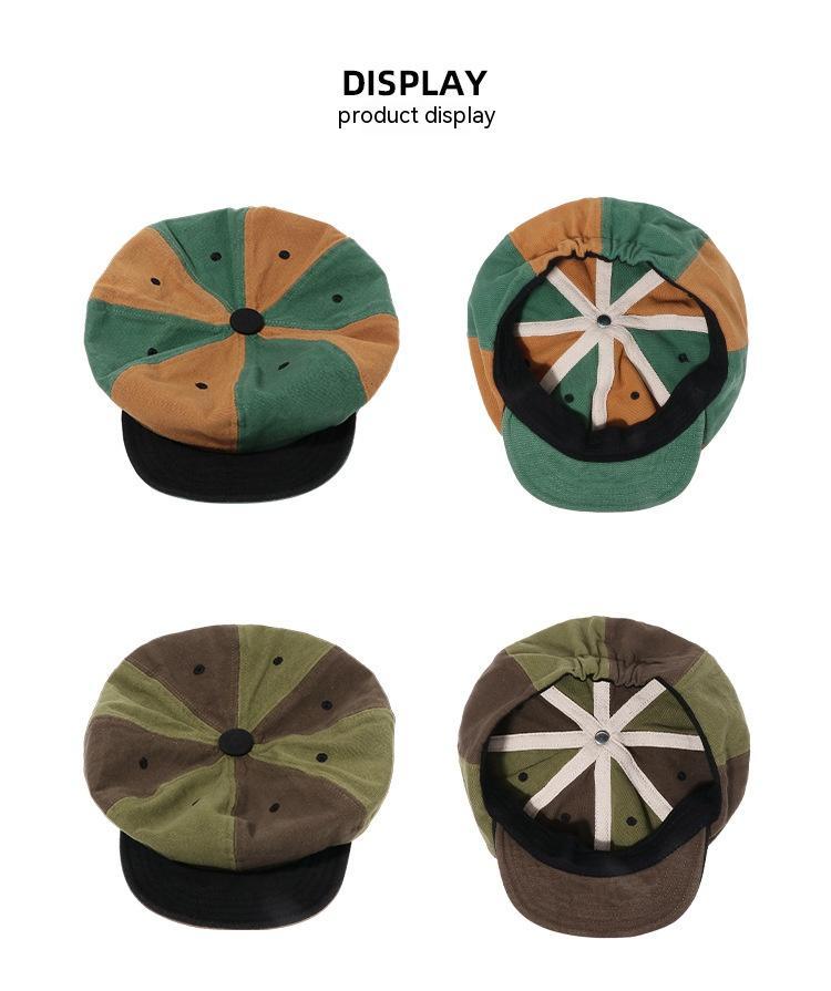 Color Matching Tension Adjustment Beret -  Soft Brim Hat